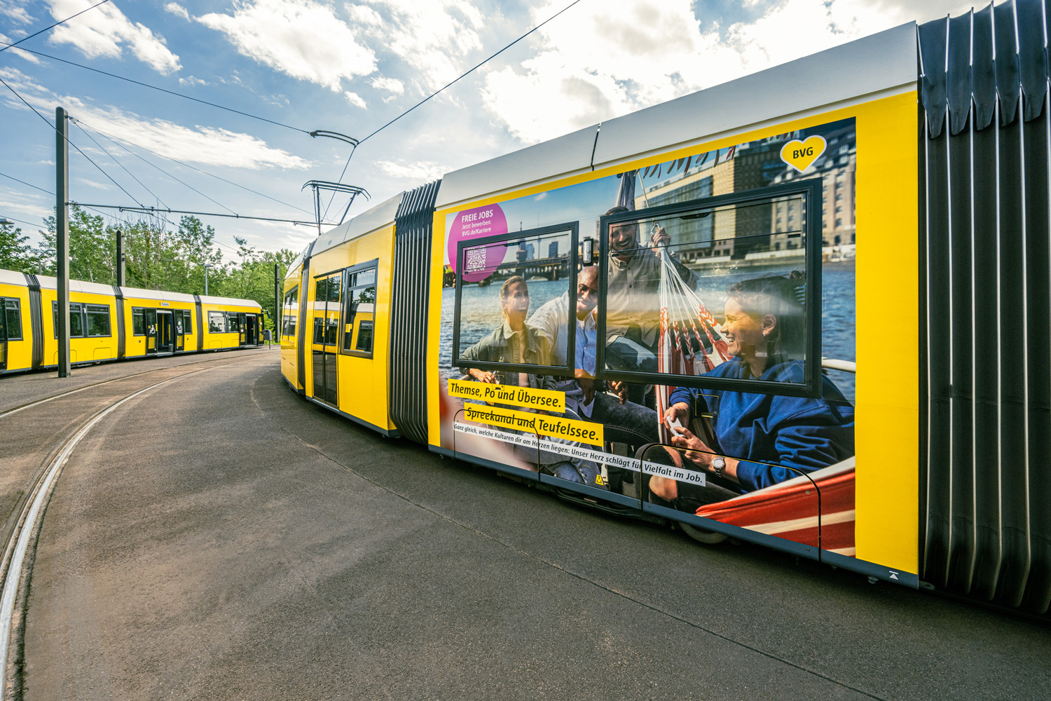 Recruiting Kampagne der BVG in der Zingster Straße